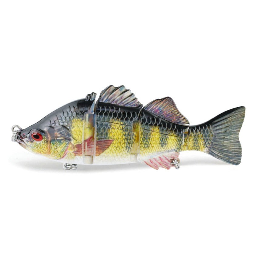 SLICKLINE 135 Jointed Minnow Swimbait Fishing Lure - Yellow Perch