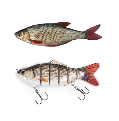 Golden Shiner Baitfish Swimbait Glidebait Realistic Fishing Lure for Bass Pike Muskie Musky