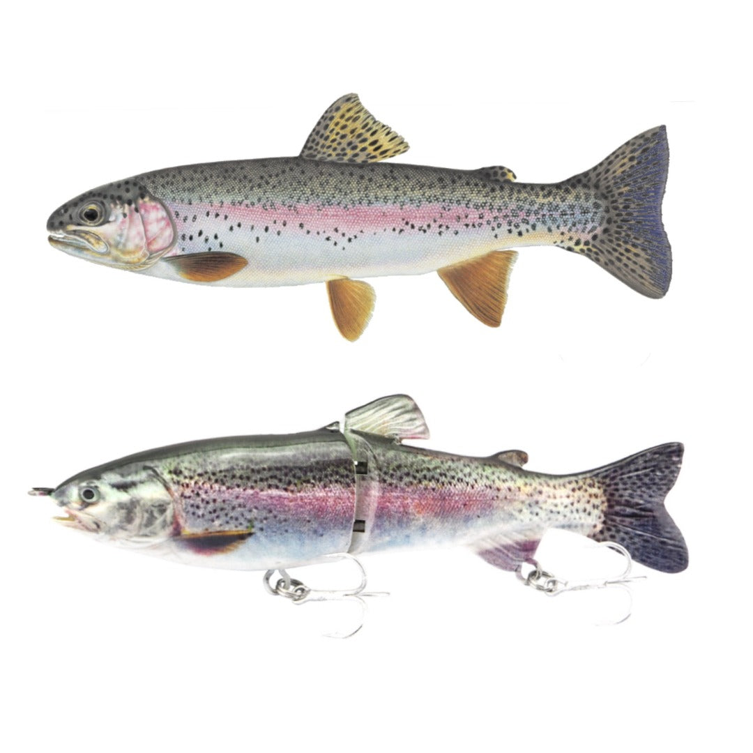 Rainbow Trout Swimbait Glidebait Realistic Fishing Lure Bass Pike Muskie Musky