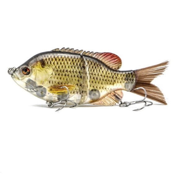 H20 Xpress 4.5” Jointed Sunfish Live Bluegill Lure Bait Realistic 3D  Swimming